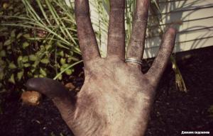 Ochischayaem ръцете след градина