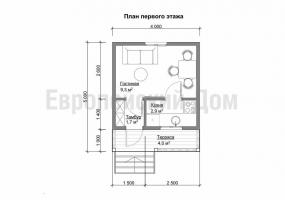 Финландски малка къща за гости за бюджет 4х5