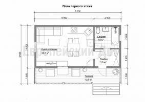 Отлично едноетажна къща 5x8 за тесни области