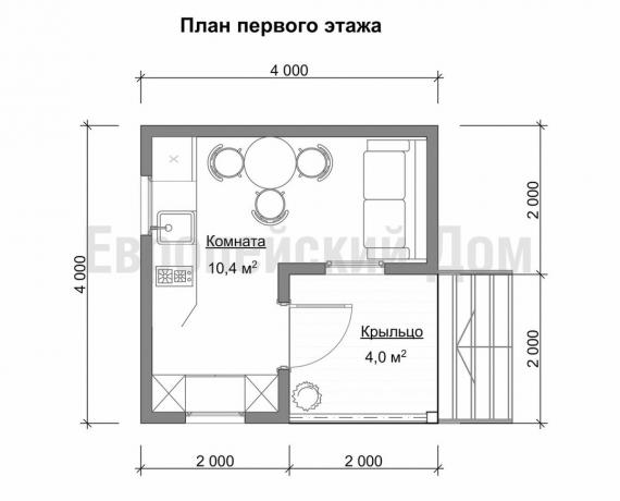 На първия етаж. Фото източник: dom-bt.com