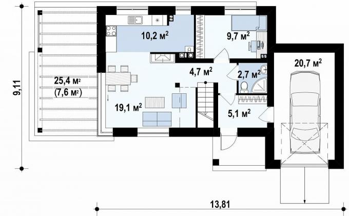 Вариант Б. Разположение на първия и втория етаж (превъртете през снимките)