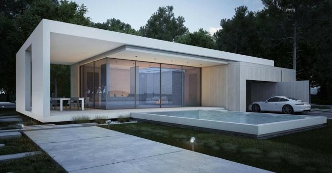 Къщата в стила на минимализма